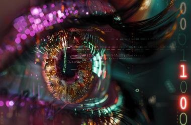 Eye looking into Artificial Intelligence